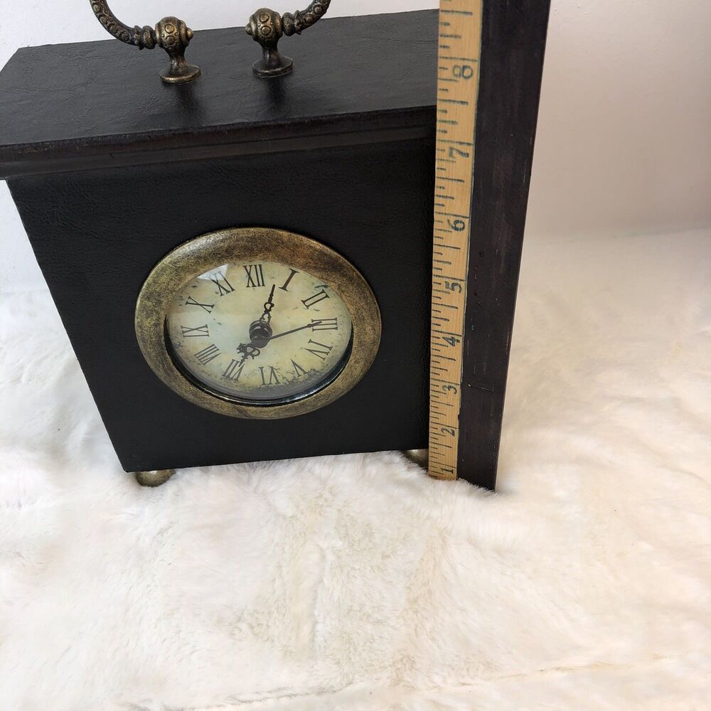 Vintage Tianguan Quartz Wood Clock W/Door Classic Wooden - Picture 4 of 13